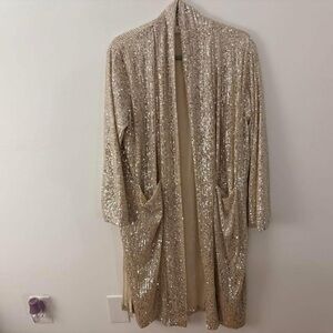 Sequin Open Front Jacket